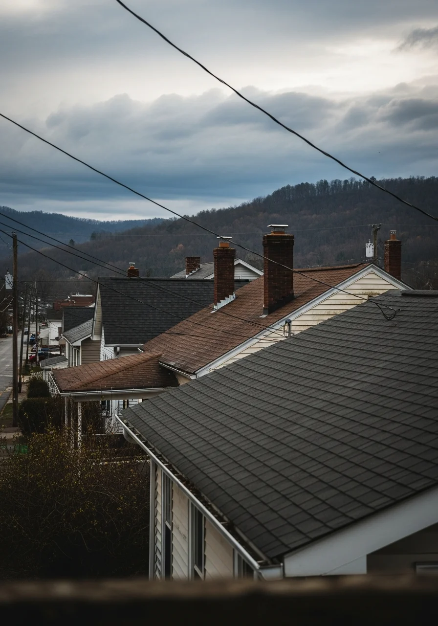Storm clouds gathering over Appalachian foothills near Elizabethton, Carter County