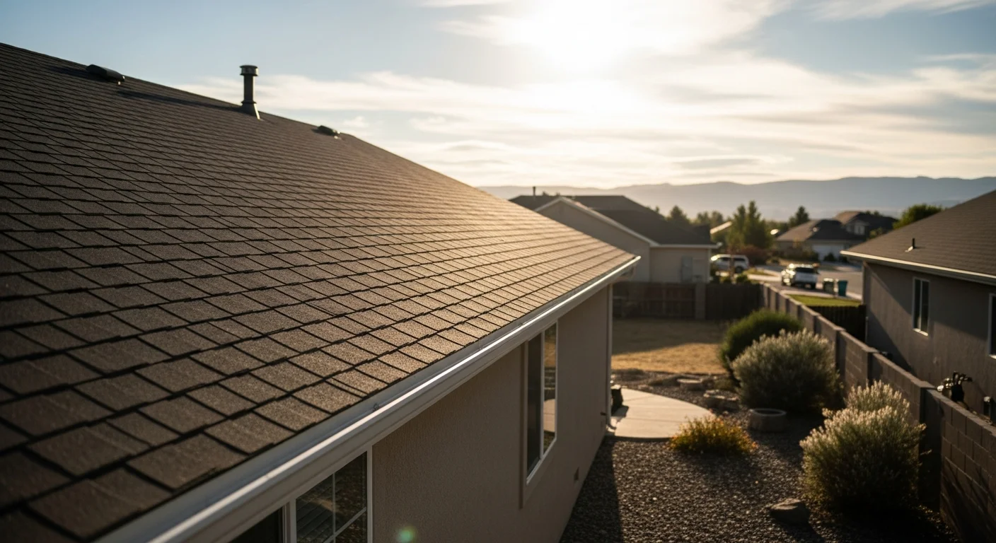 Residential home in Richland with completed exterior work and landscaping visible under clear southeastern Washington sky.